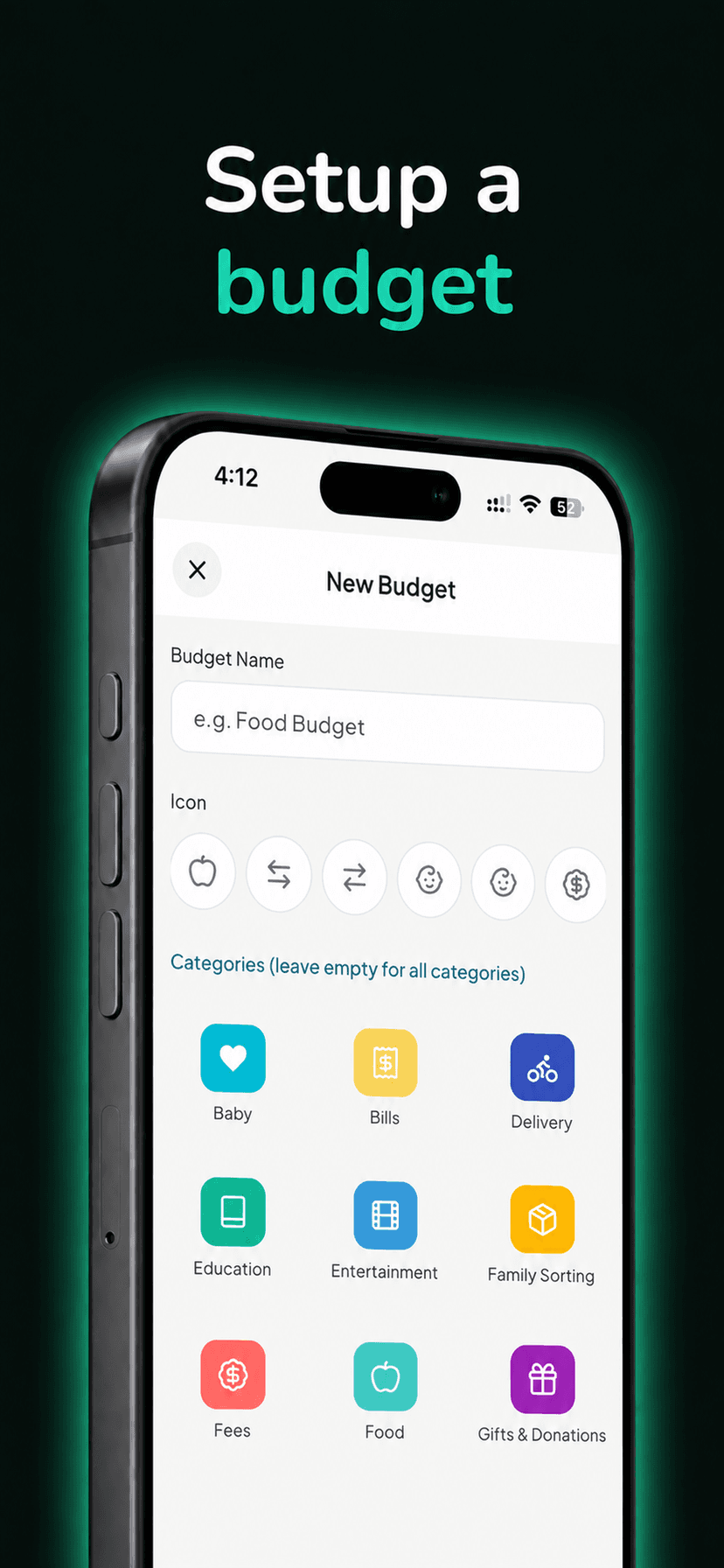 Set up a budget in Genius Budget